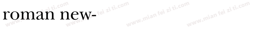 roman new字体转换